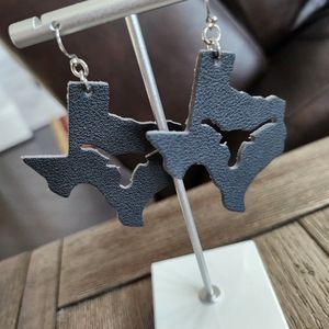 Texas Longhorn leather Earrings